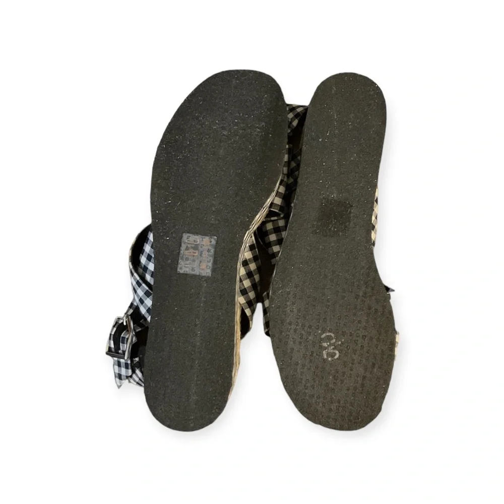 Women’s NWOT blue and white checkered Rag‎ & Bone platform sandals, size 40 (10)